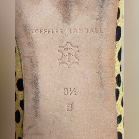 Loeffler Randall Ambra lace-up pointed toe flats leopard print calf hair 8.5 - Picture 9 of 10